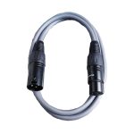 สายสัญญาณสำเร็จรูป J021 สายXLRผู้-เมีย ( สีเทา )  1เมตร