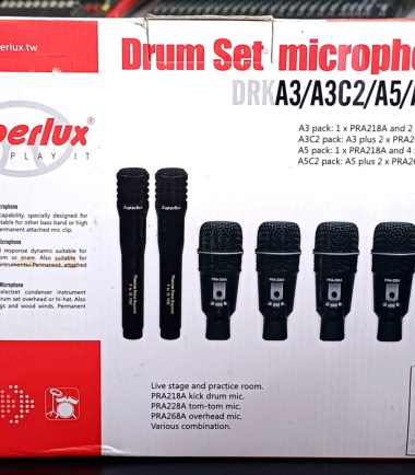 ไมค์กลอง SUPERLUX  DRKA3C2 ไมค์เครื่องดนตรี5ชิ้น